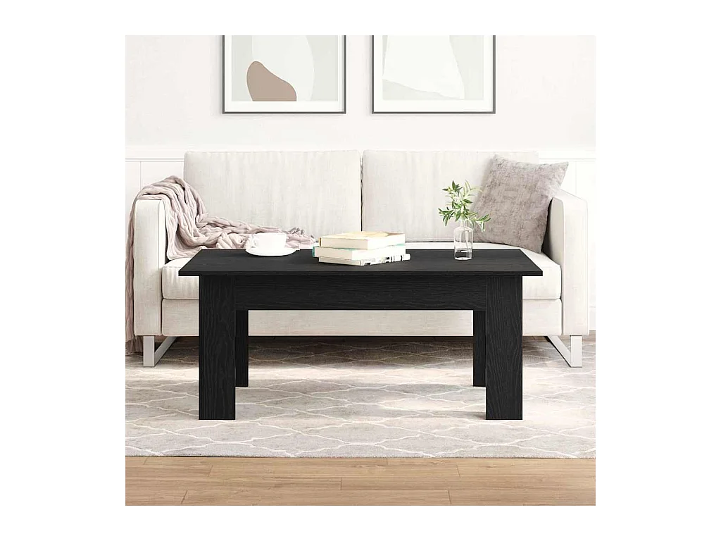 Table basse Chêne noir 100 x 60 x 42 cm Bois d'ingénierie