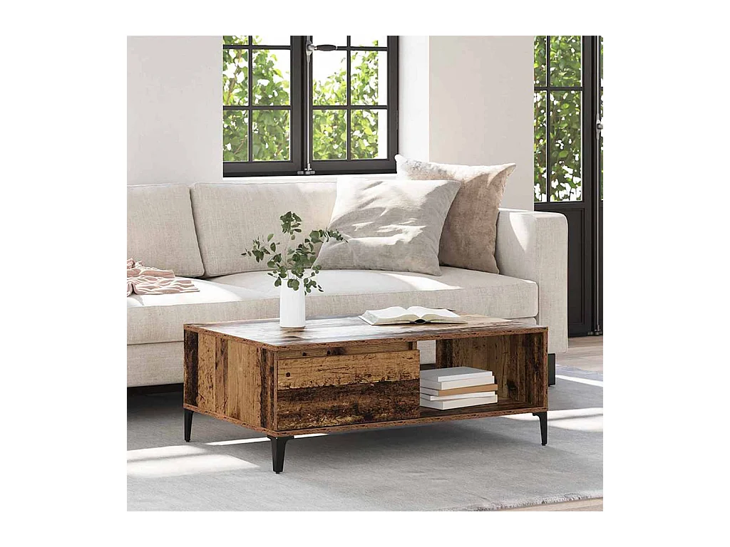 Mesa de centro Madeira antiga 90 x 60 x 35 cm