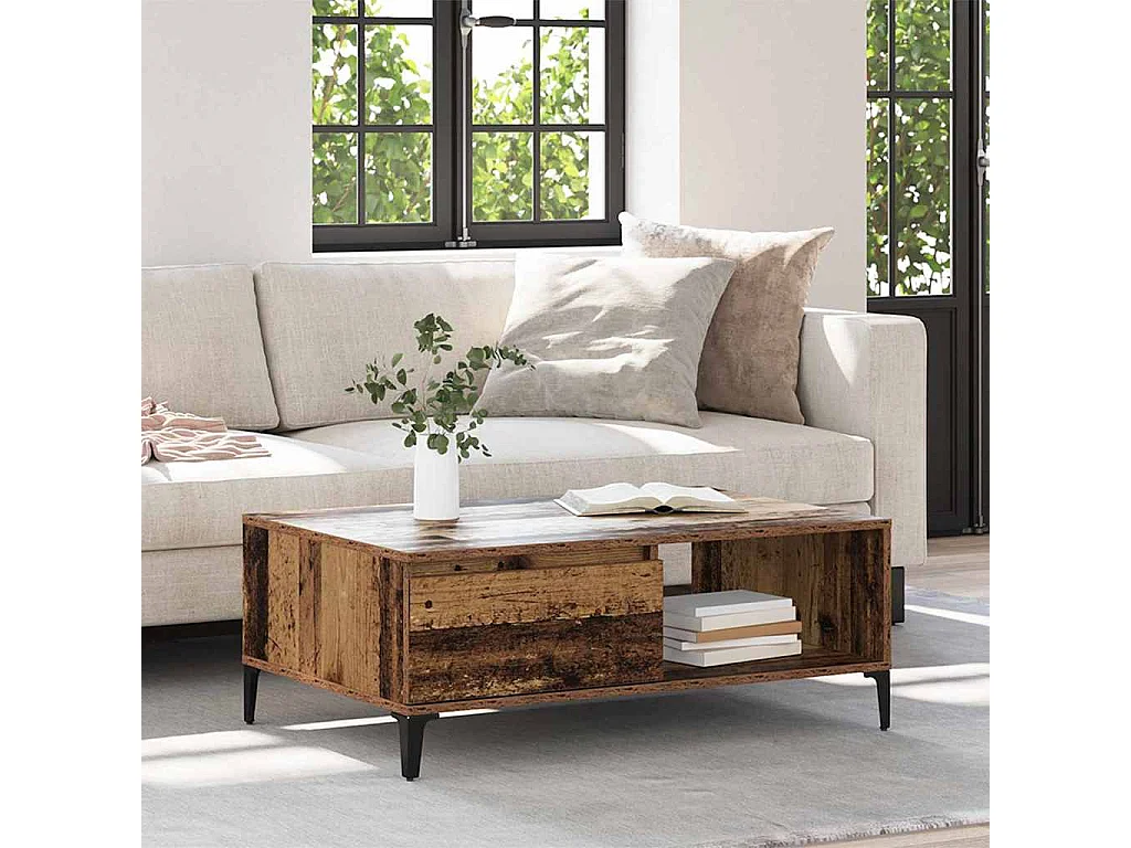 Mesa de centro Madeira antiga 90 x 60 x 35 cm