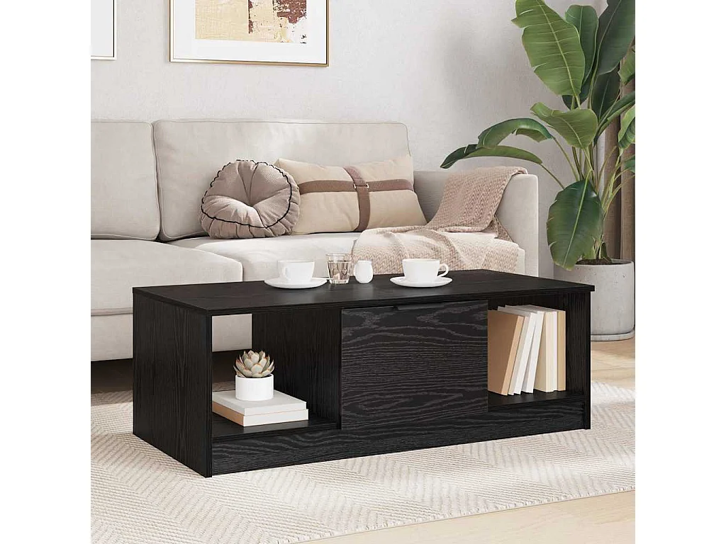 Table basse Chêne noir 100 x 50 x 36 cm Bois d'ingénierie