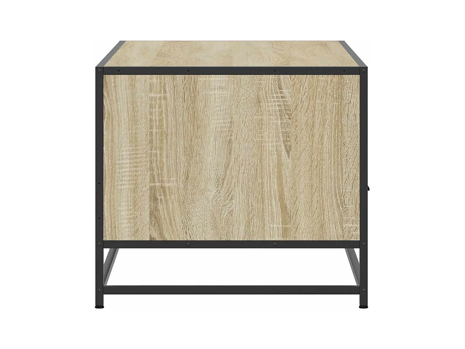 Table basse chêne sonoma 100x50x45cm bois d'ingénierie et métal