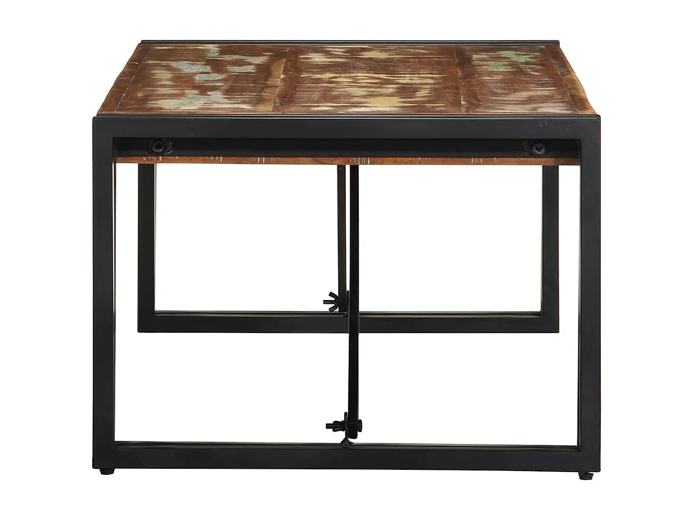 Salontafel 100x50x35 cm massief gerecycled hout meerkleurig