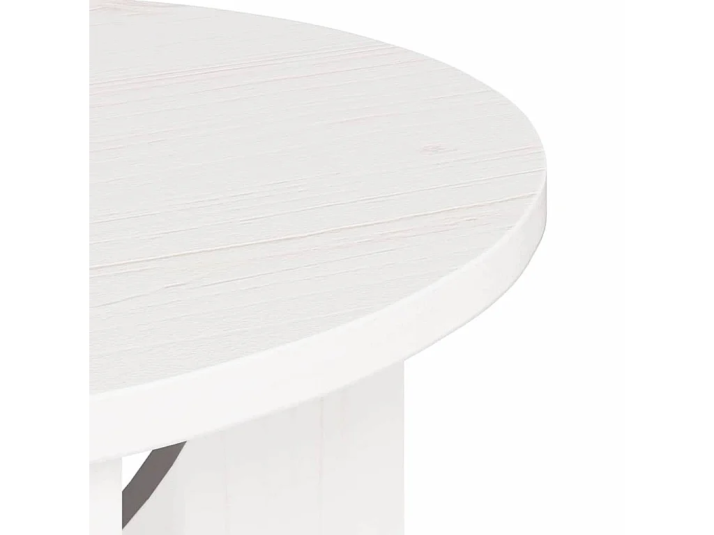 Table basse Blanc 50 x 50 x 35 cm Bois massif en pin