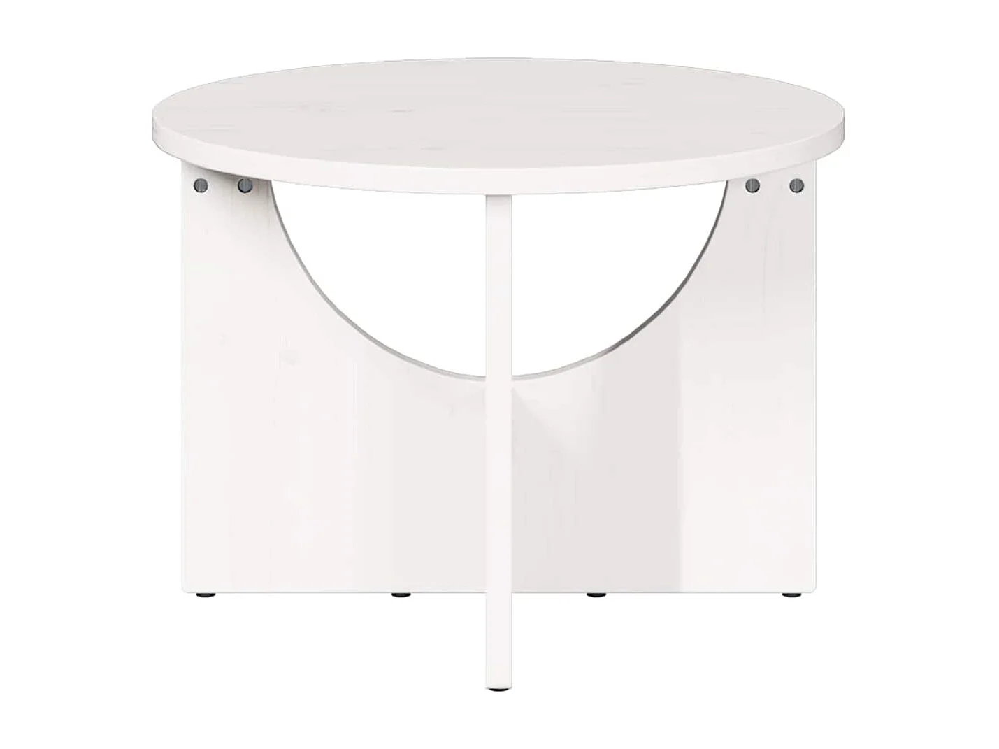 Table basse Blanc 50 x 50 x 35 cm Bois massif en pin