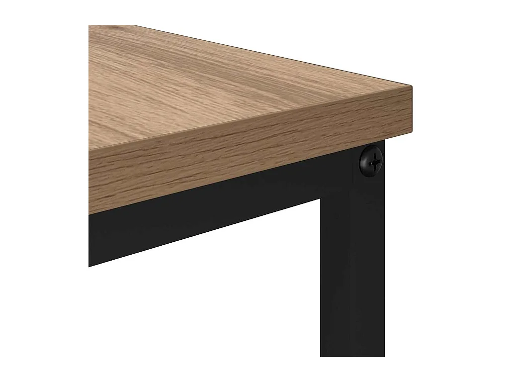 Table basse chêne artisanal 100 x 51 x 45 cm Bois d'ingénierie