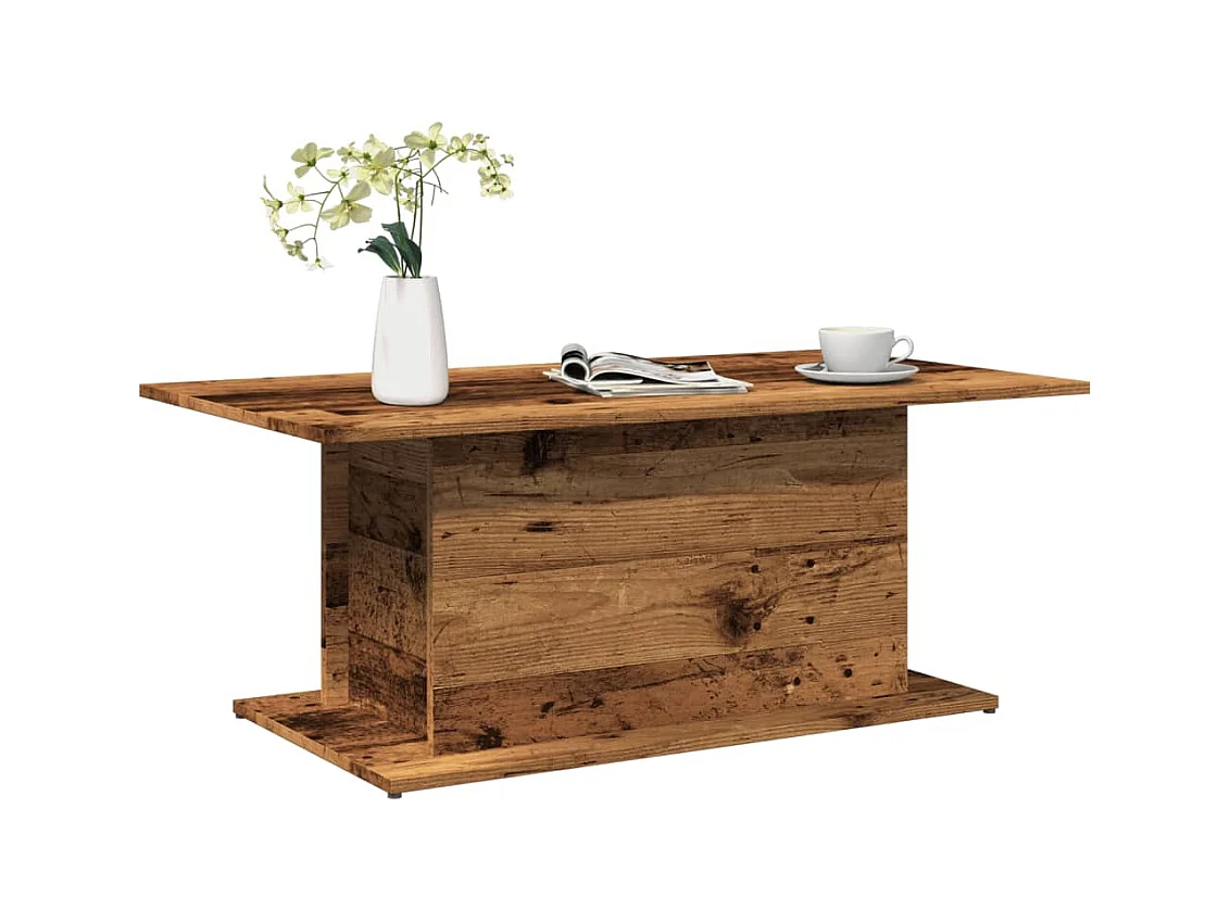 Table basse vieux bois 102x55,5x40 cm bois d'ingénierie