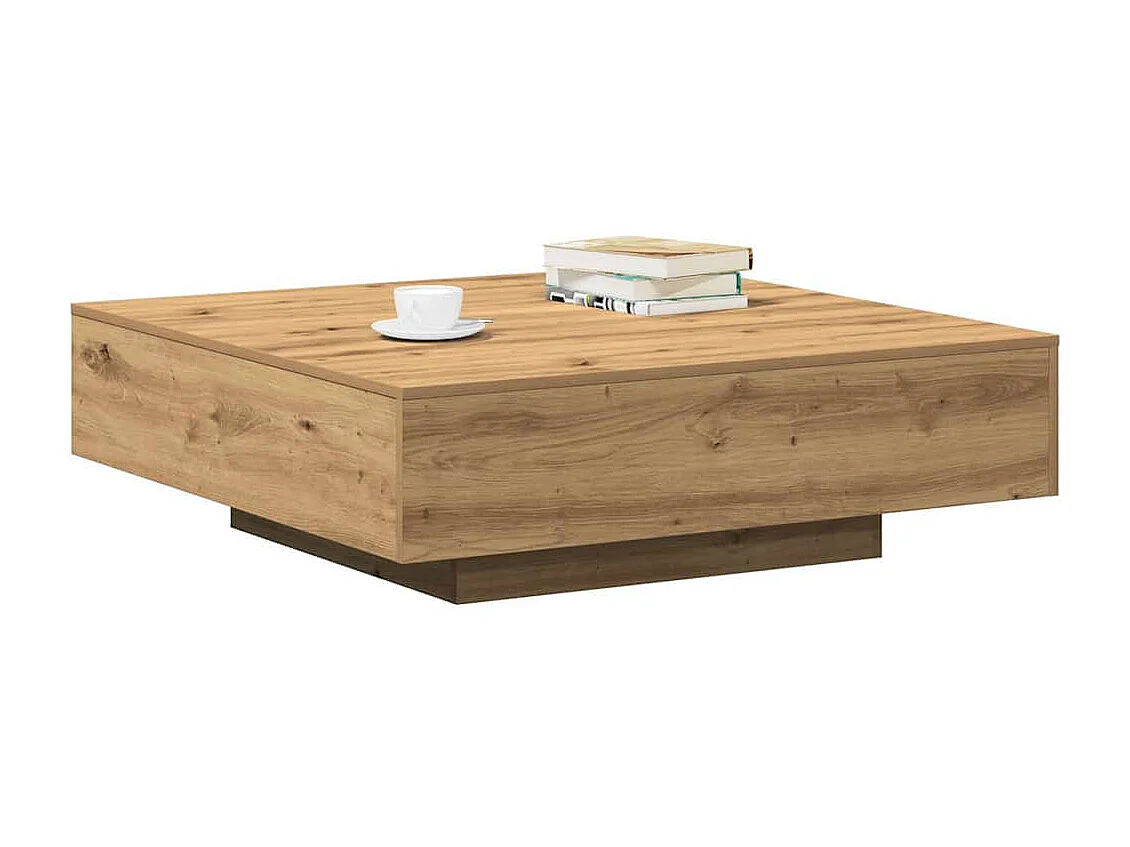 Salontafel artisanaal eikenkleurig 100 x 100 x 31 cm