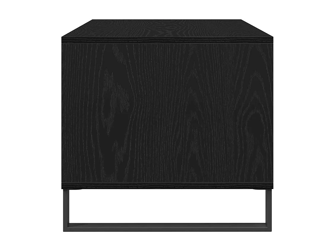 Salontafel with Drawer Zwart eiken 90 x 49 x 45 cm Bewerkt hout