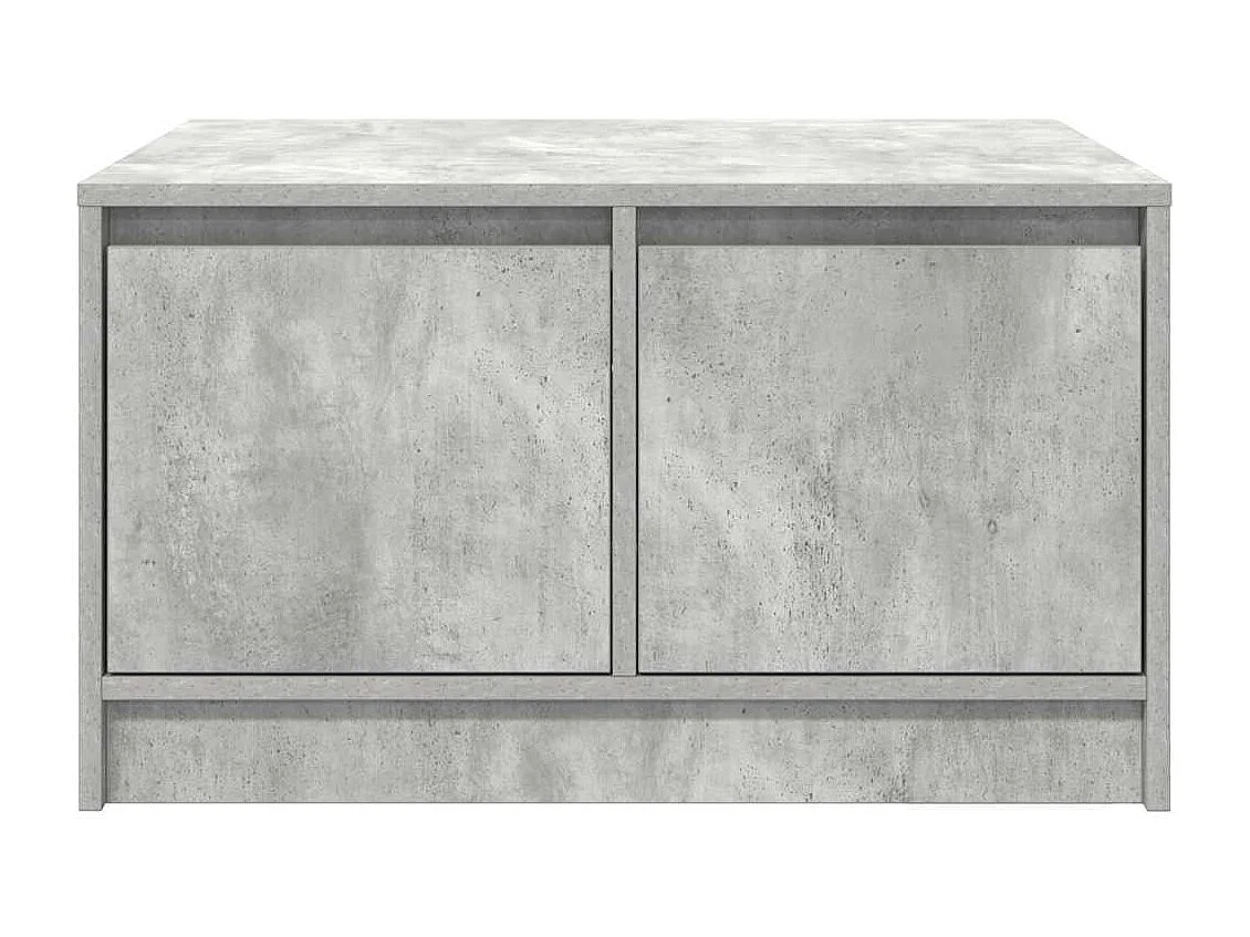 Mesa de centro con cajones gris hormigón 70,5x70x40 cm