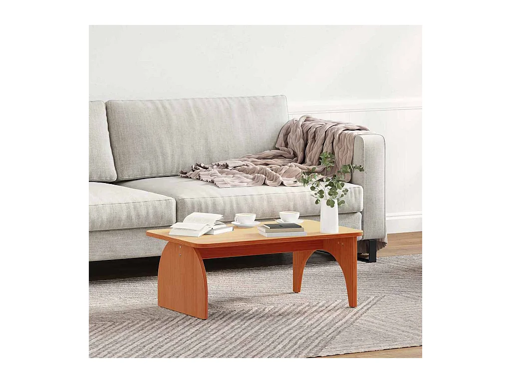 Salontafel Wasbruin 80 x 50 x 31 cm Massief grenenhout