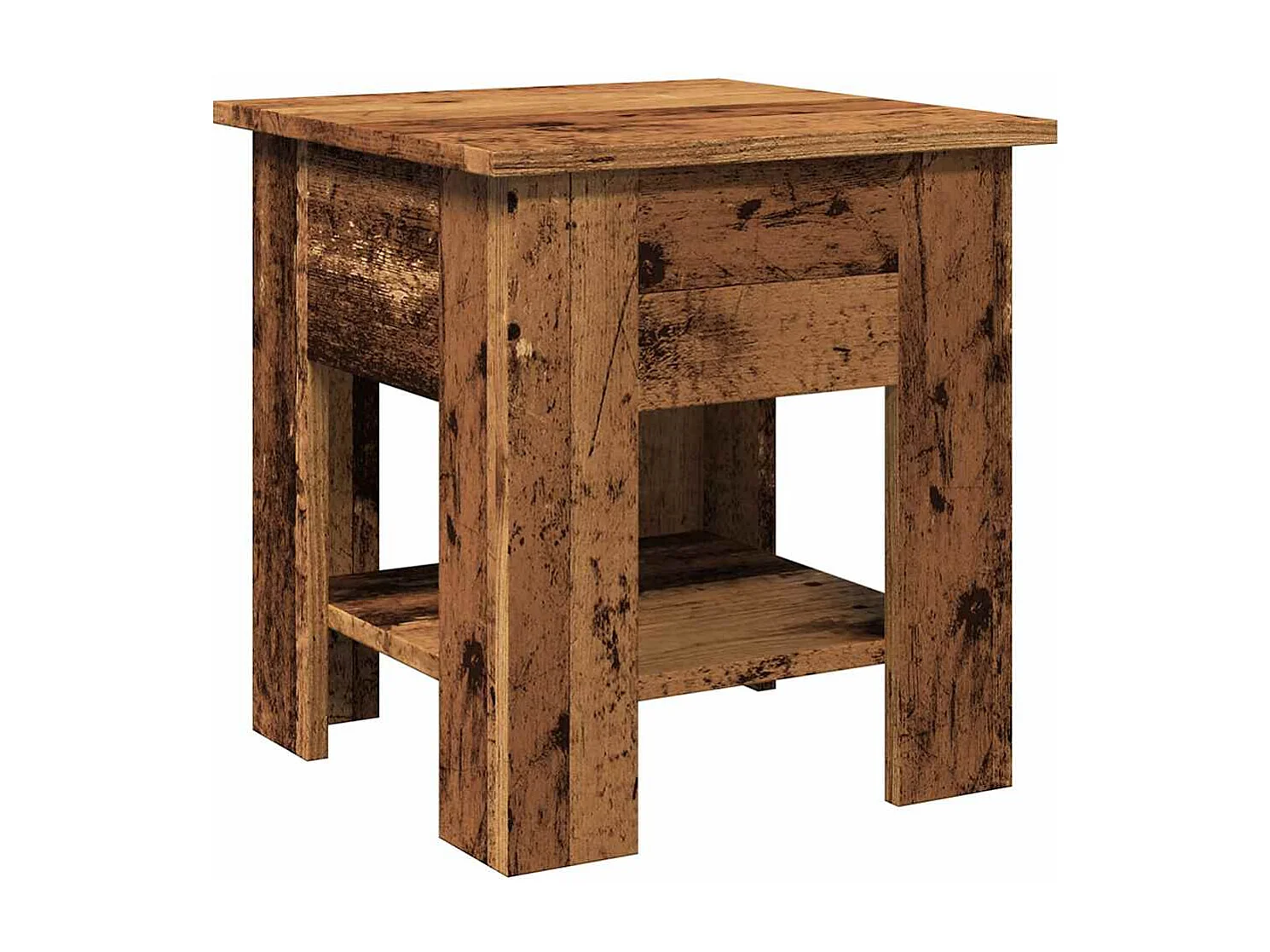 Table basse vieux bois 40x40x42 cm bois d'ingénierie
