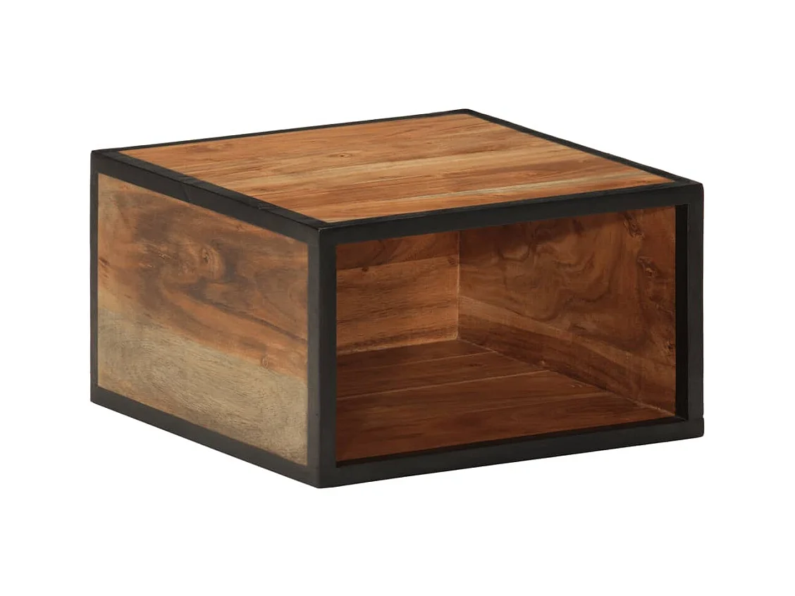 Mesita de noche de pared madera maciza acacia 35x35x20 cm