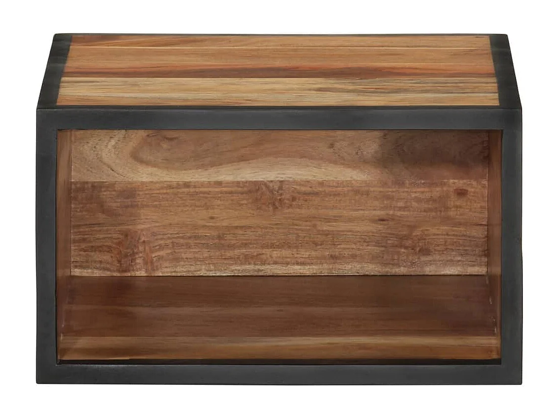 Mesita de noche de pared madera maciza acacia 35x35x20 cm