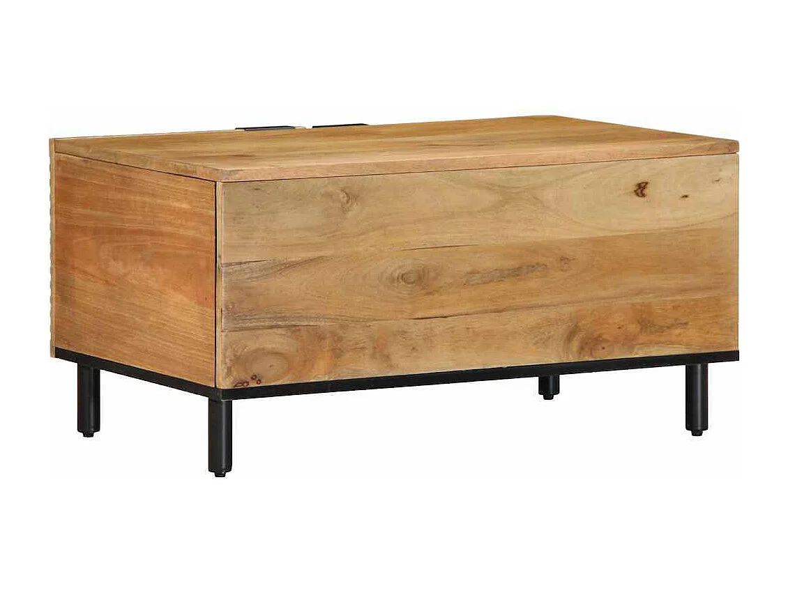 Table basse marron 80x50x40 cm bois de manguier massif