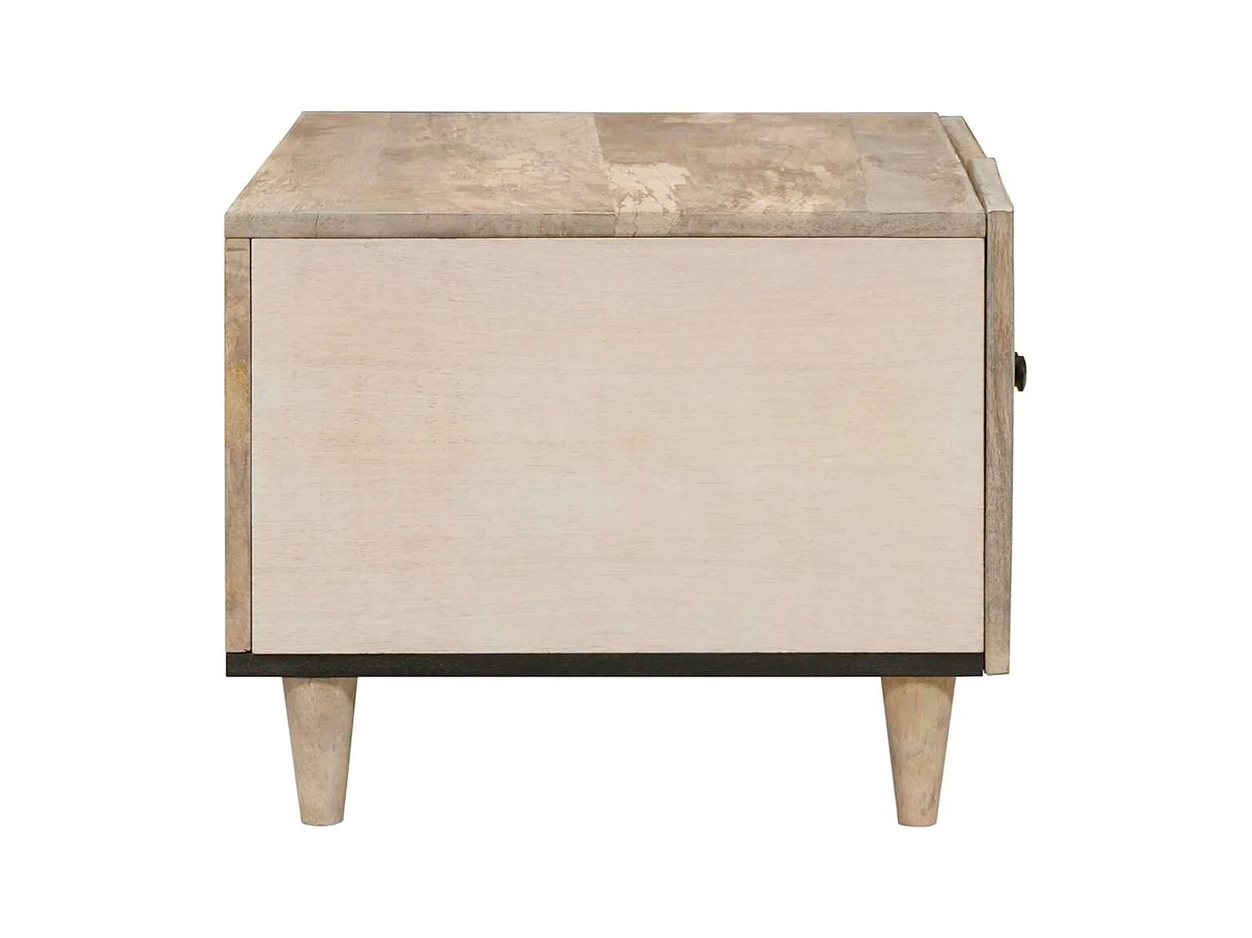 Table basse Beige 80 x 50 x 40 cm bois de manguier massif