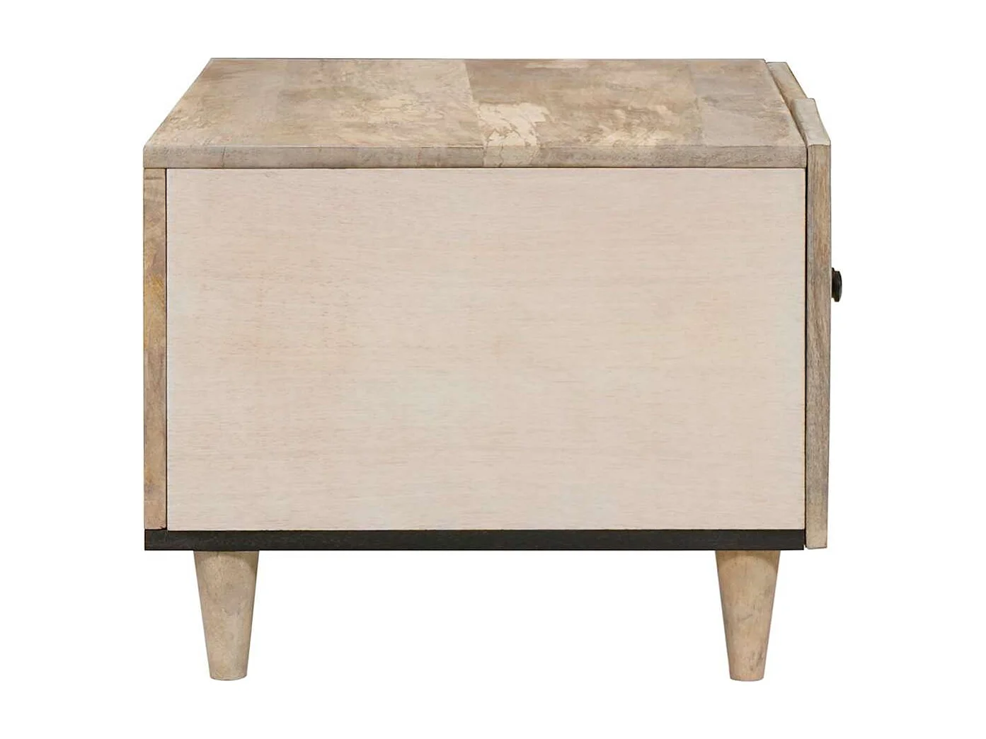 Mesa de centro Bege 80 x 50 x 40 cm Madeira de mangueira maciça