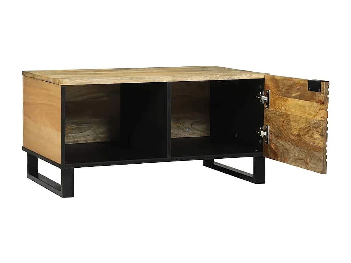 Table basse Marron et Noir 80 x 50 x 40 cm