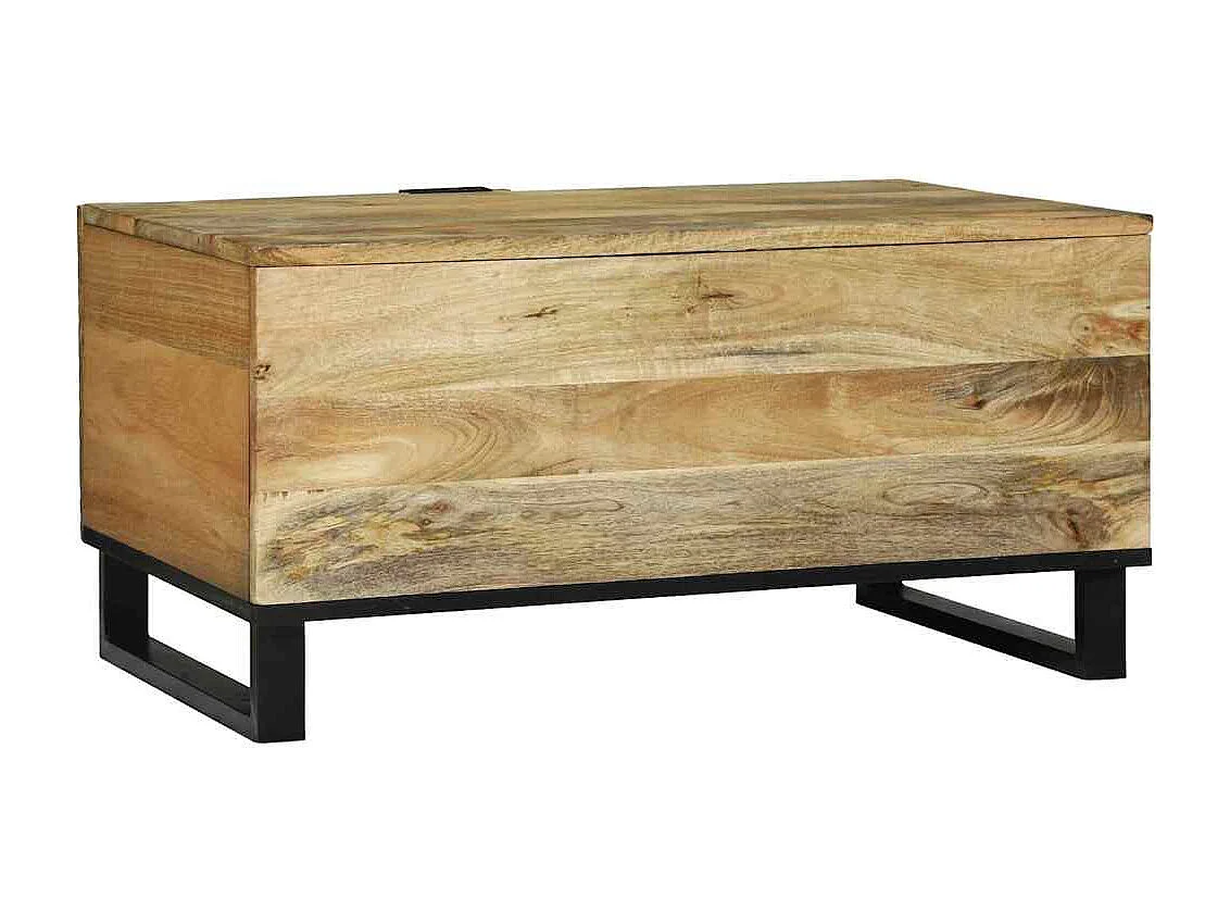 Table basse Marron et Noir 80 x 50 x 40 cm