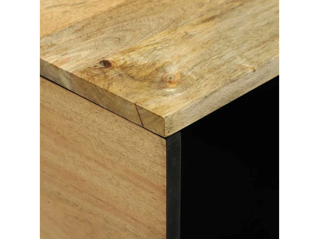 Table basse Marron et Noir 80 x 50 x 40 cm