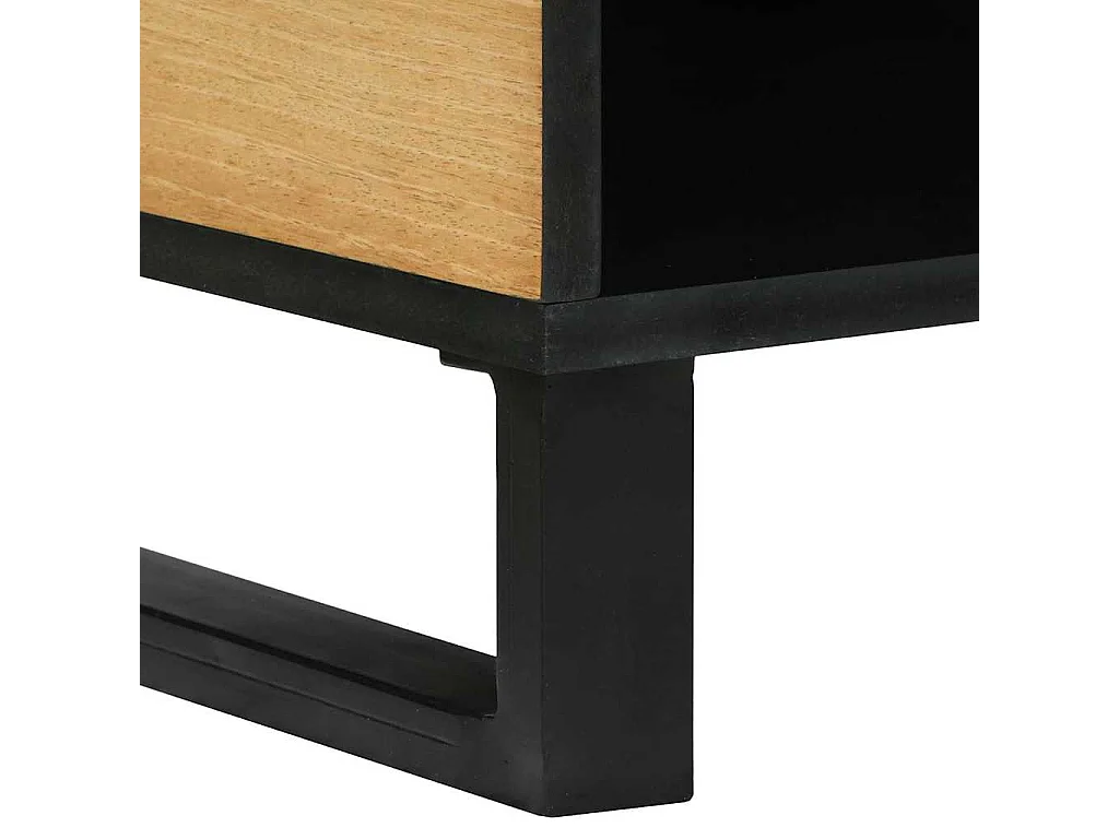 Table basse Marron et Noir 80 x 50 x 40 cm