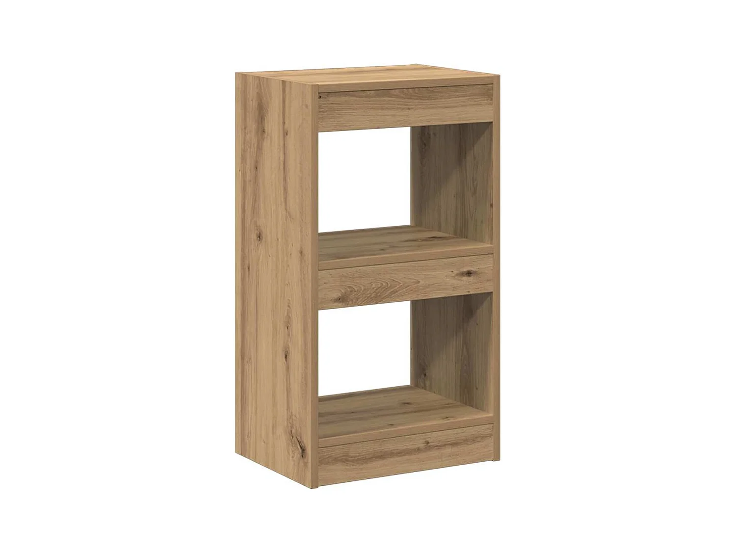 Table basse chêne artisanal 102x55,5x40 cm bois d'ingénierie