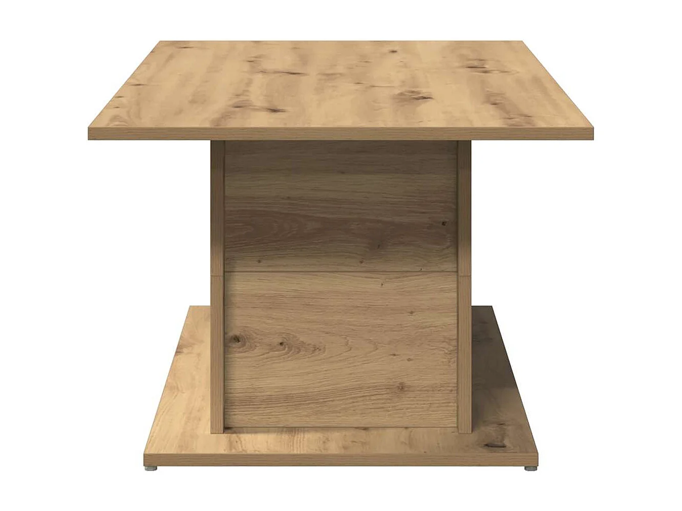 Table basse chêne artisanal 102x55,5x40 cm bois d'ingénierie