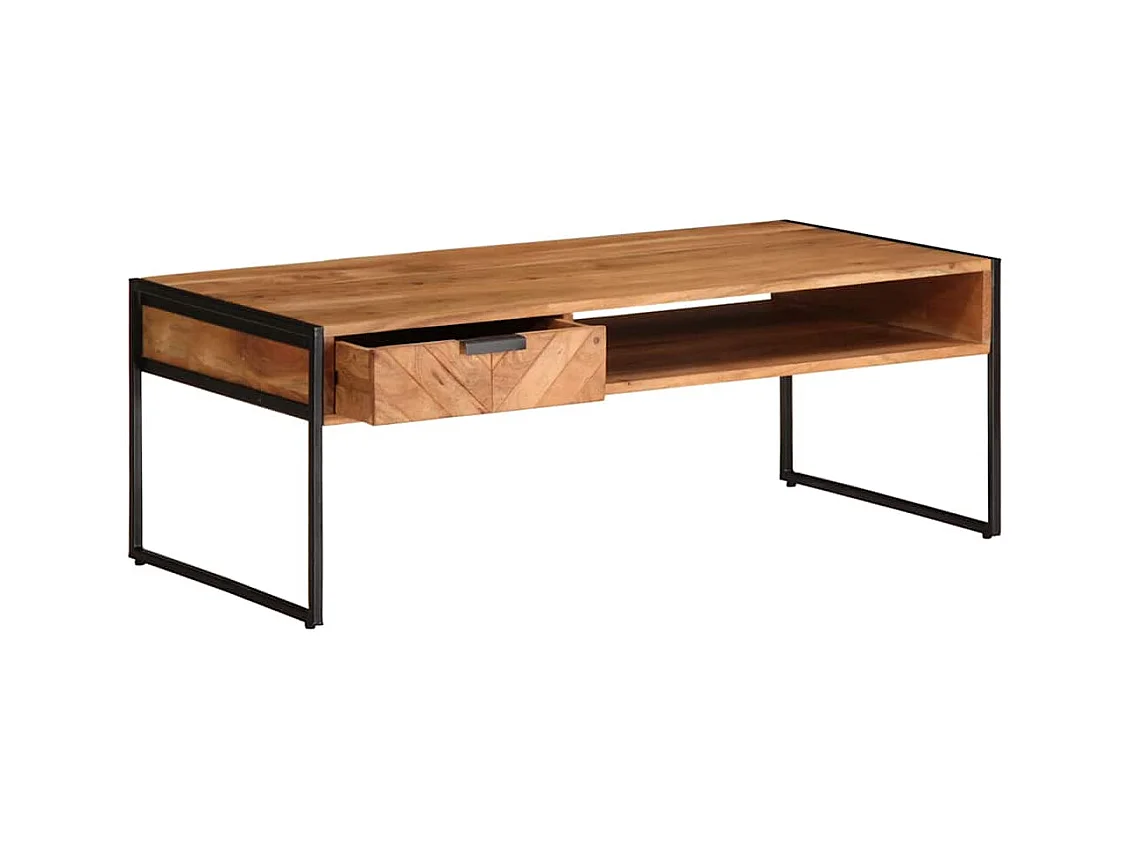 Table basse 110x55x40 cm bois massif d'acacia