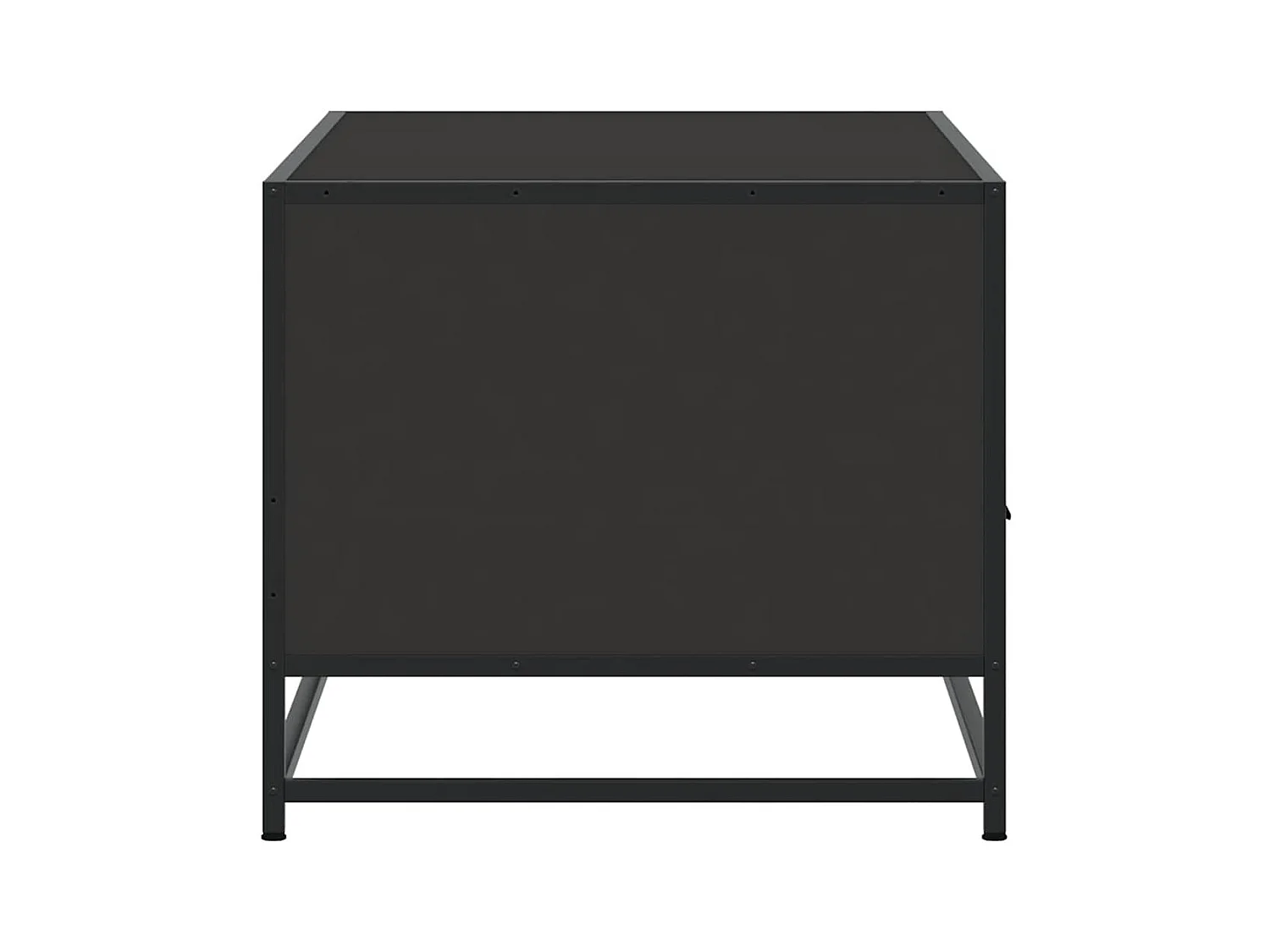 Table basse noir 100x50x45 cm bois d'ingénierie et métal