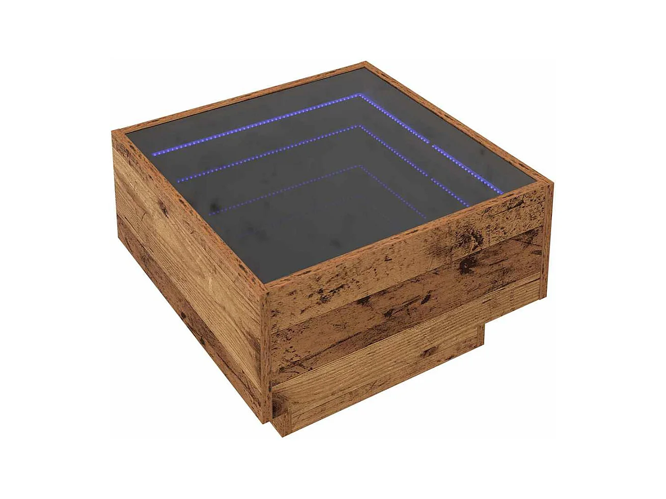 Table basse Bois ancien 50 x 50 x 30 cm Bois d'ingénierie