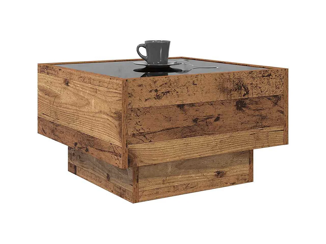 Table basse Bois ancien 50 x 50 x 30 cm Bois d'ingénierie