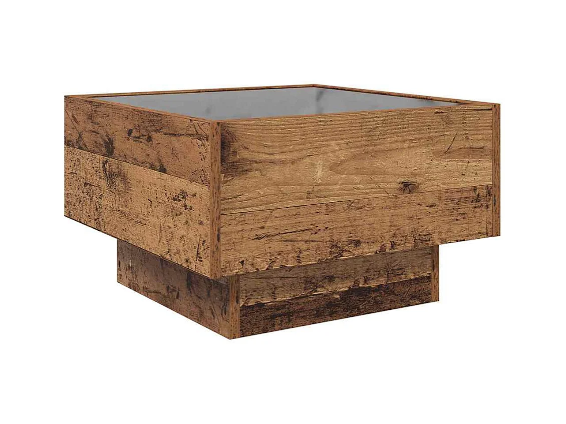 Table basse Bois ancien 50 x 50 x 30 cm Bois d'ingénierie