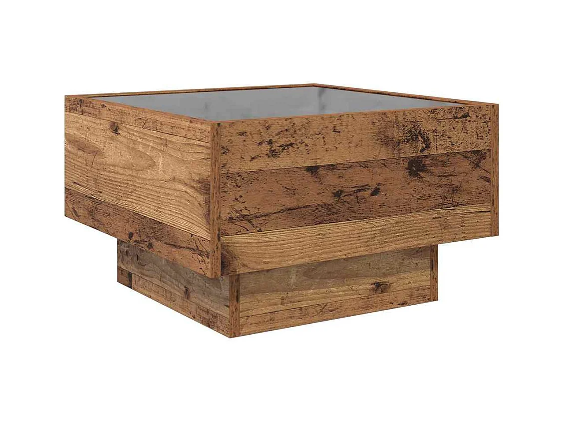 Table basse Bois ancien 50 x 50 x 30 cm Bois d'ingénierie