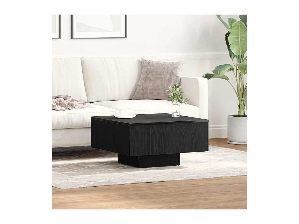 Table basse Chêne noir 60 x 60 x 31,5 cm Bois d'ingénierie