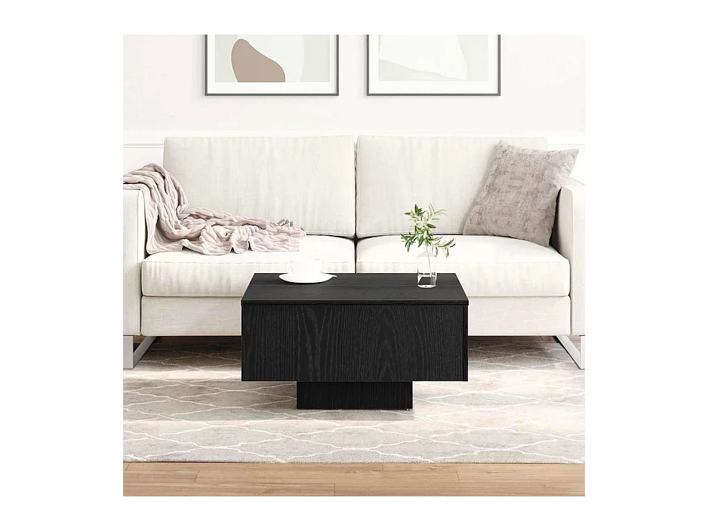 Table basse Chêne noir 60 x 60 x 31,5 cm Bois d'ingénierie