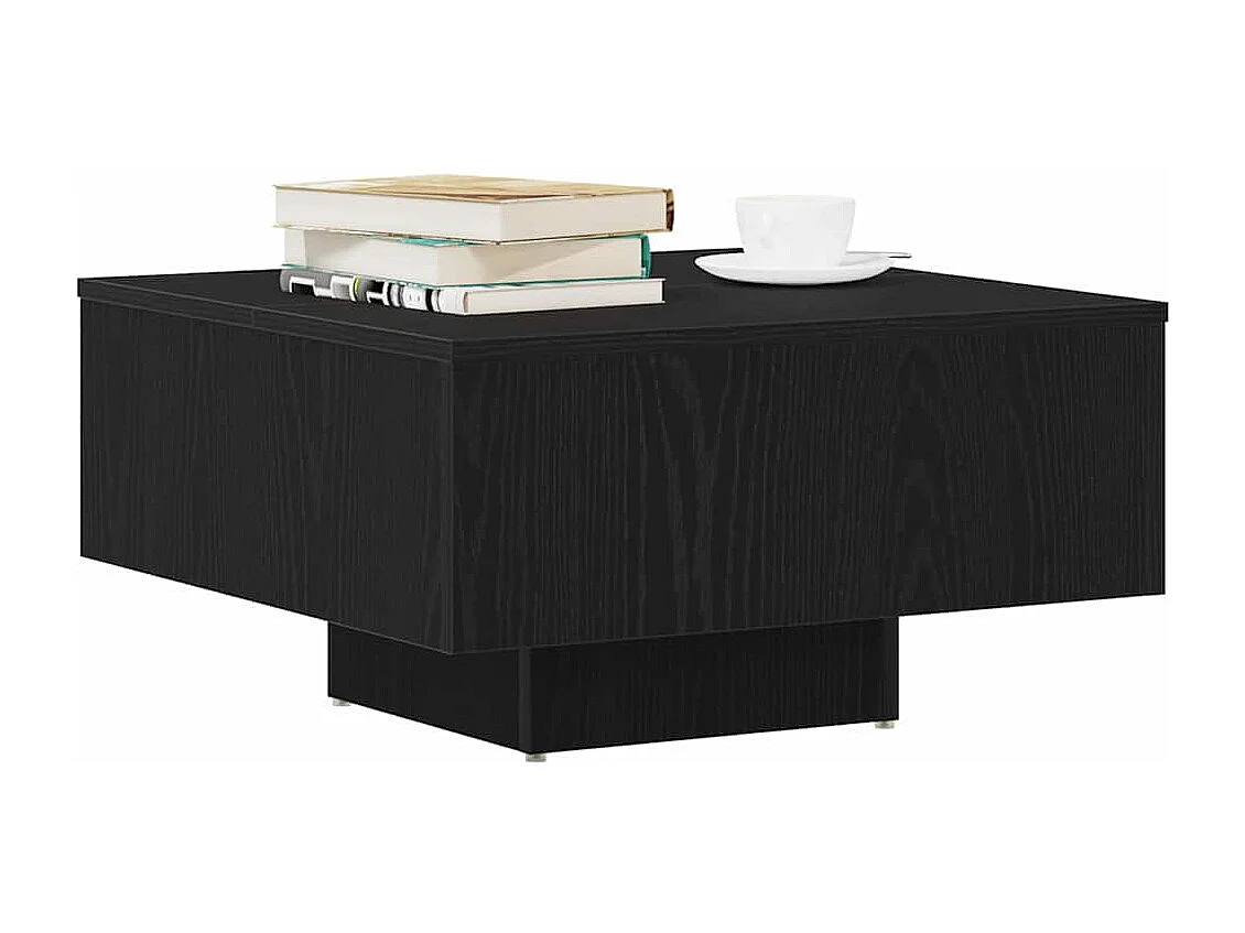 Mesa de Café Roble negro 60 x 60 x 31.5 cm Madera contrachapada