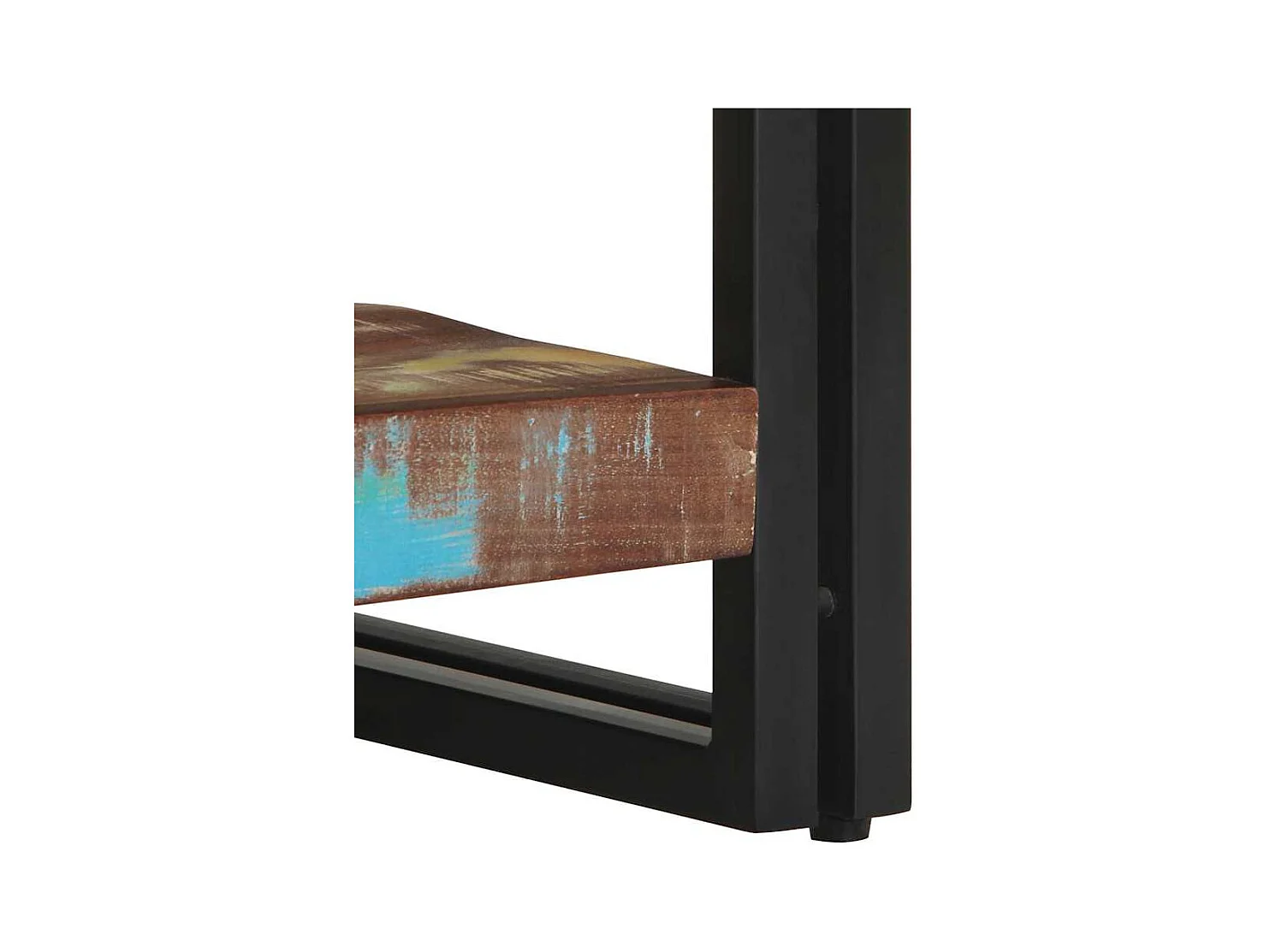 Table basse multicolore 70x50x38 cm bois de récupération massif