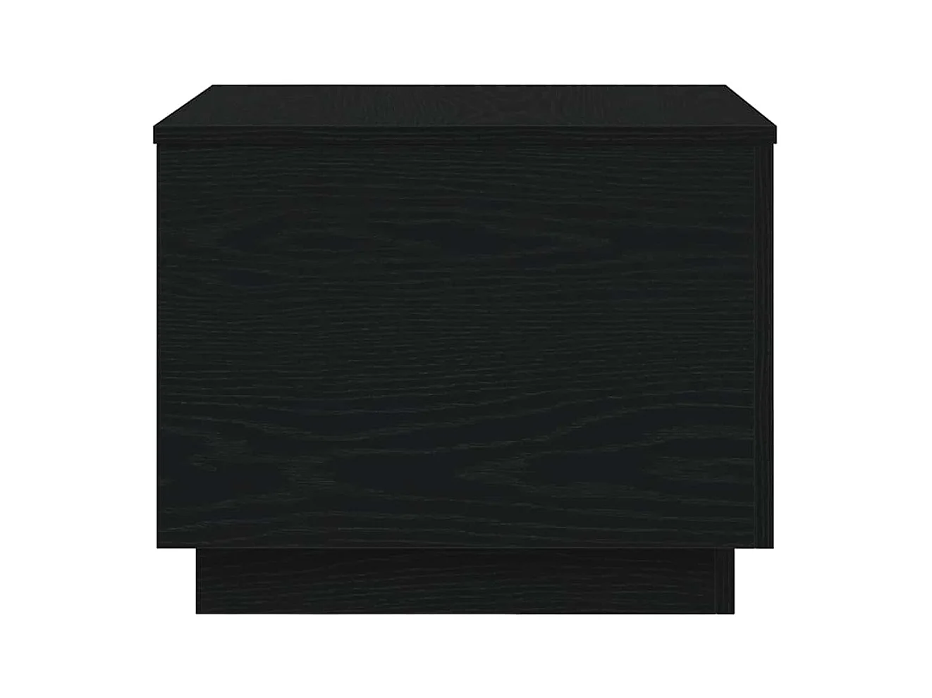 Table basse avec lumières LED chêne noir 50x50x40 cm