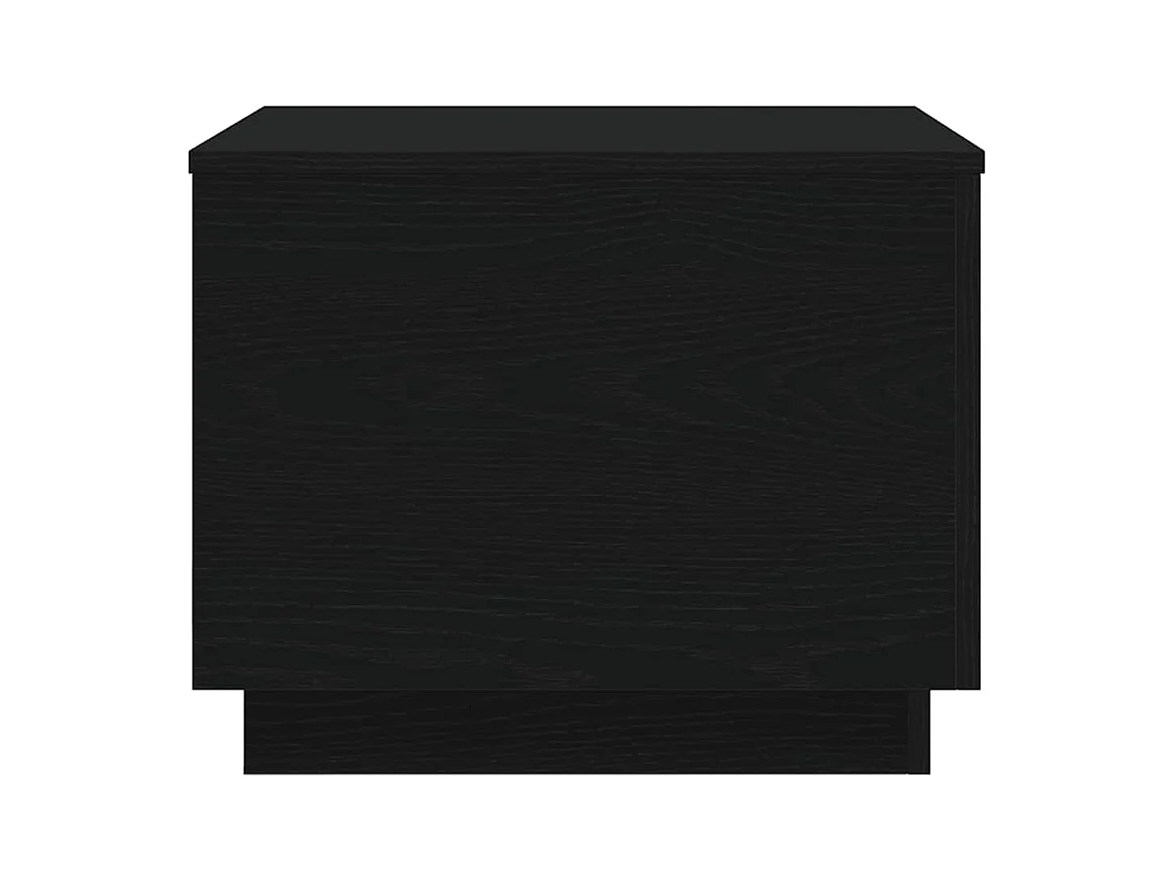 Table basse avec lumières LED chêne noir 50x50x40 cm