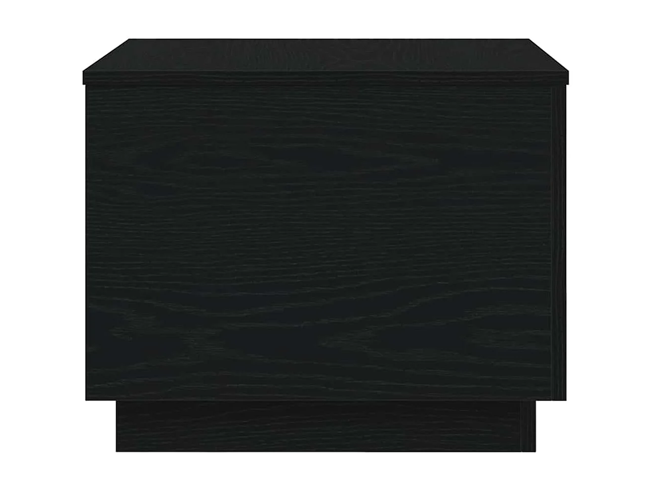 Table basse avec lumières LED chêne noir 50x50x40 cm