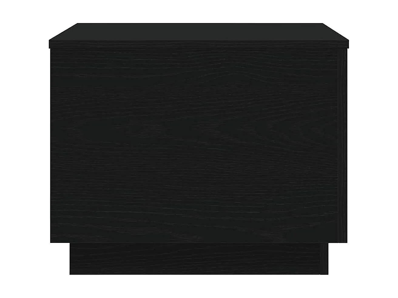 Table basse avec lumières LED chêne noir 50x50x40 cm