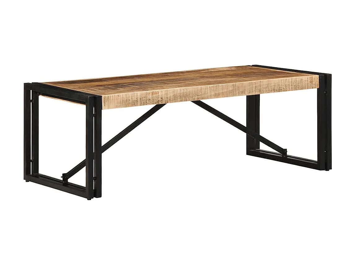 Table basse 100x50x35 cm bois de manguier massif brut