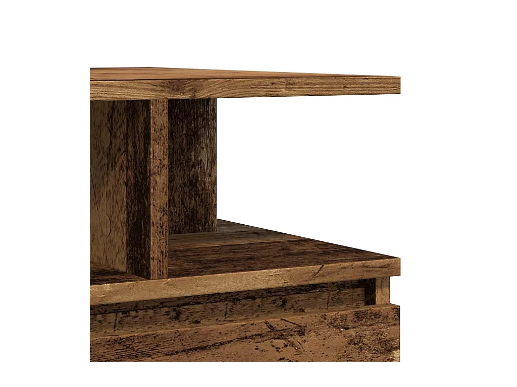 Mesa de centro madera ingeniería madera envejecida 90x49x45 cm