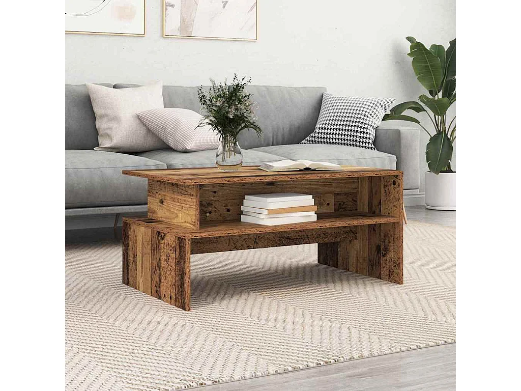 Table basse Vieux bois 90 x 55 x 42.5 cm Bois d'ingénierie