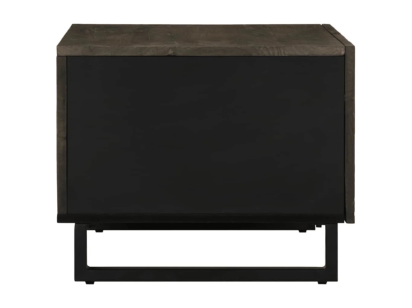 Table basse noir 80x50x40 cm bois massif de manguier
