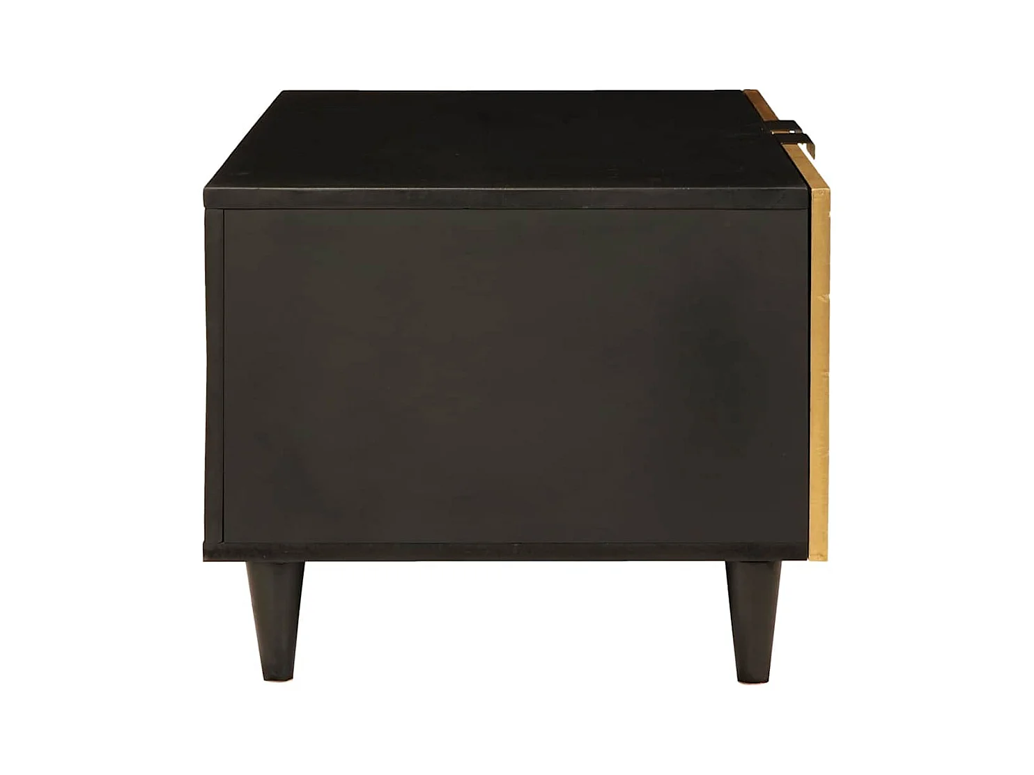 Mesa de centro Preto e Ouro 80 x 50 x 40 cm
