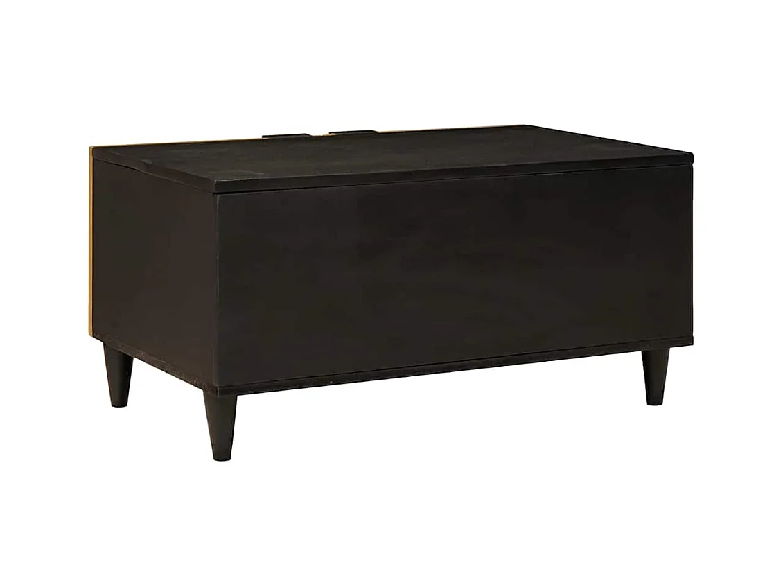 Mesa de centro Preto e Ouro 80 x 50 x 40 cm