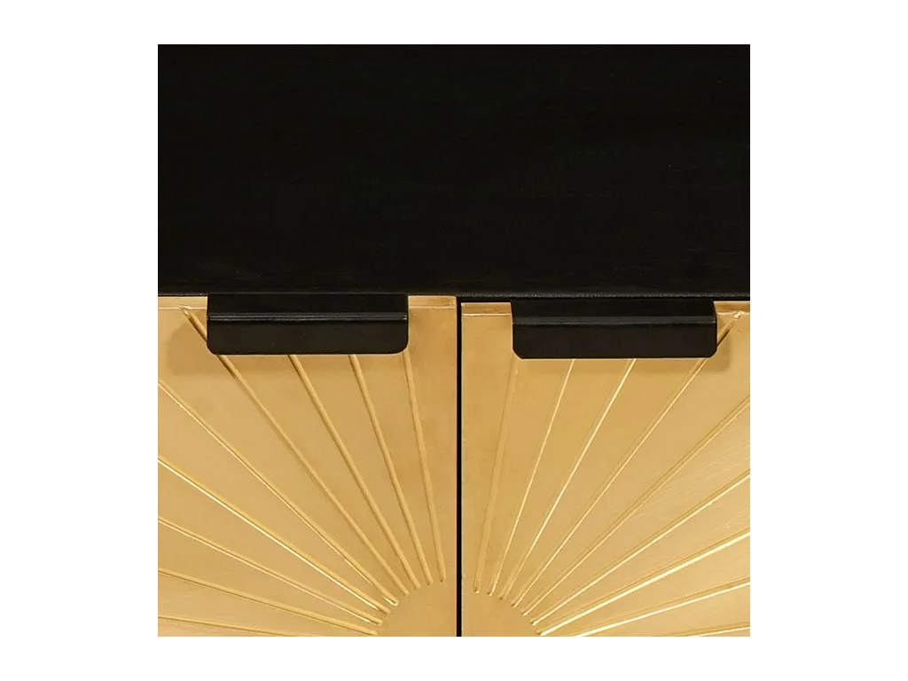 Mesa de centro Preto e Ouro 80 x 50 x 40 cm