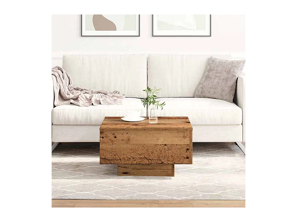 Table basse Bois ancien 55 x 55 x 31 cm Bois d'ingénierie