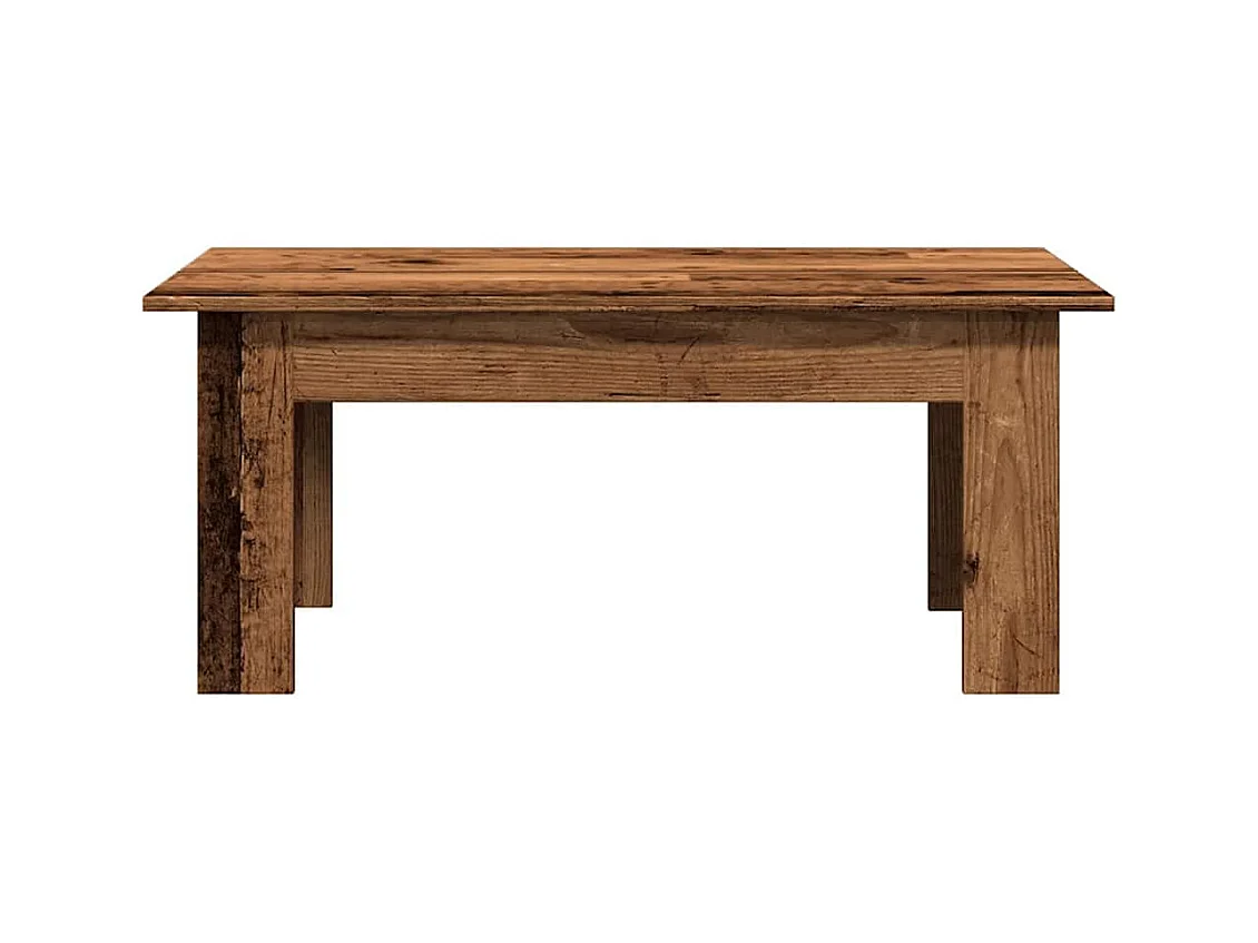 Table basse vieux bois 100x60x42 cm bois d'ingénierie