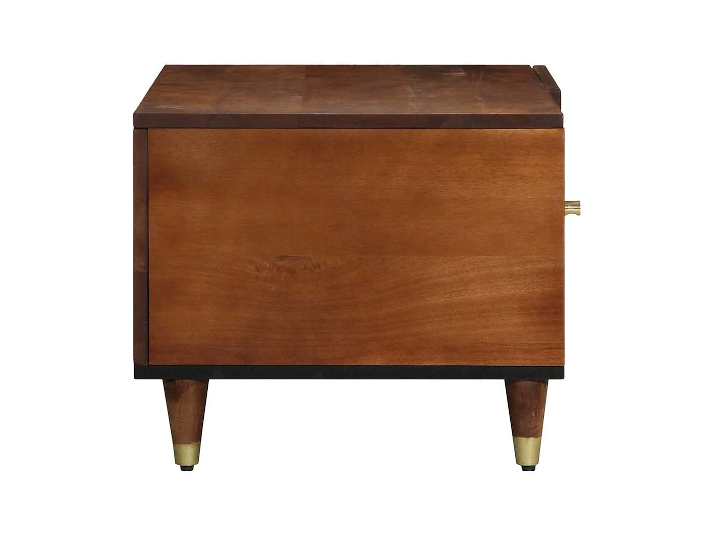 Mesa de Café Marrón miel 80 x 50 x 40 cm madera maciza de mango